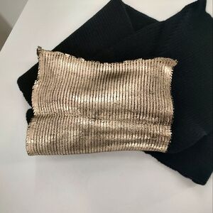 Jocelyn Women's Black/Gold Scarf One Size